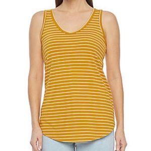 NWT ANA Oriole Yellow Stripe Tunic Tank